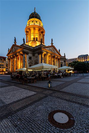 simsearch:400-07309915,k - German Cathedral on Gendarmenmarkt Square in the Evening, Berlin, Germany Stock Photo - Budget Royalty-Free & Subscription, Code: 400-07294872