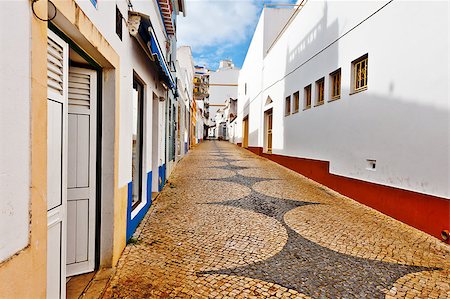 simsearch:400-04375112,k - Patterned Pavement in the Medieval Portuguese City of Logos Stock Photo - Budget Royalty-Free & Subscription, Code: 400-07296186