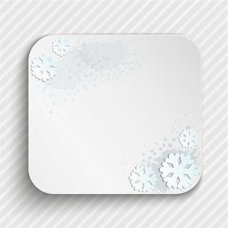 simsearch:400-07087316,k - abstract background with a square card and snowflakes for your text Stock Photo - Budget Royalty-Free & Subscription, Code: 400-07297735