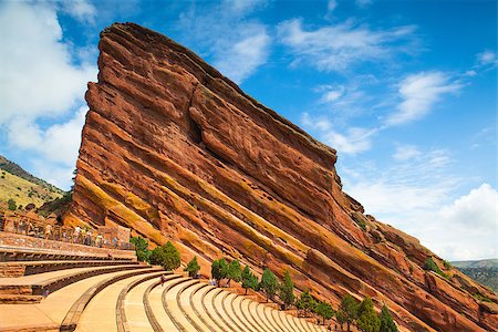 Famous Historic Red Rocks Amphitheater near Denver, Colorado Stock Photo - Budget Royalty-Free & Subscription, Code: 400-07299690