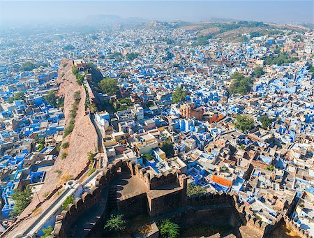 Jodhpur, the Blue City. View from Mehrangarh Fort. Rajasthan, India, Asia Stock Photo - Budget Royalty-Free & Subscription, Code: 400-07299824