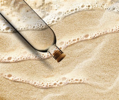 simsearch:400-04389195,k - empty Bottle in the beach sand with copy space to add your message inside the Bottle. Stock Photo - Budget Royalty-Free & Subscription, Code: 400-07290237