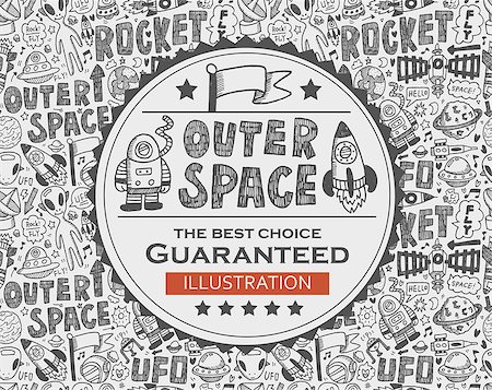 simsearch:400-06096808,k - outer space doodle background Stock Photo - Budget Royalty-Free & Subscription, Code: 400-07290660
