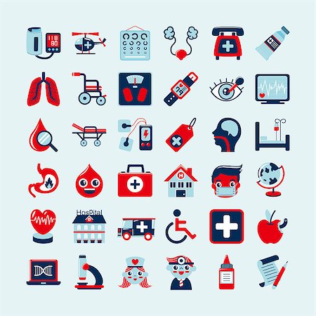 Medical icons set, Stock Photo - Budget Royalty-Free & Subscription, Code: 400-07290694
