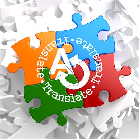 simsearch:400-04331637,k - Translate on Multicolor Puzzle. Communication Concept. Stock Photo - Budget Royalty-Free & Subscription, Code: 400-07290953