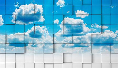 simsearch:400-07661289,k - Abstract sky mosaic background. Environment concept Stock Photo - Budget Royalty-Free & Subscription, Code: 400-07291263