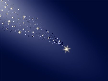 shooting star - Falling star on a blue background with a white trail Stock Photo - Budget Royalty-Free & Subscription, Code: 400-07291532