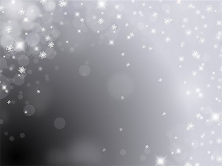 Silver background with snowflakes, bubbles and sta Stock Photo - Budget Royalty-Free & Subscription, Code: 400-07291533
