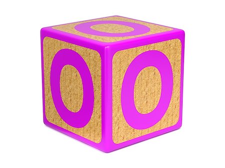 Letter O on Pink Wooden Childrens Alphabet Block  Isolated on White. Educational Concept. Stock Photo - Budget Royalty-Free & Subscription, Code: 400-07292302