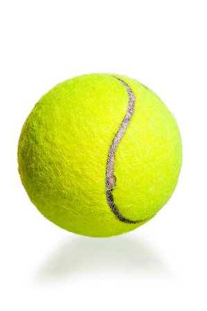 simsearch:400-04833689,k - yellow ball for the game of tennis on a white background Stock Photo - Budget Royalty-Free & Subscription, Code: 400-07292426