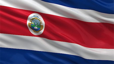 Flag of Costa Rica waving in the wind Stock Photo - Budget Royalty-Free & Subscription, Code: 400-07293949