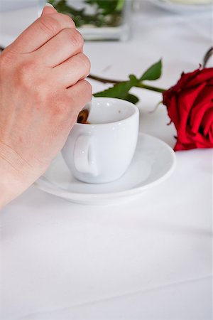 simsearch:400-07305144,k - waiter serve fresh espresso for happy couple in restaurant Stock Photo - Budget Royalty-Free & Subscription, Code: 400-07305145