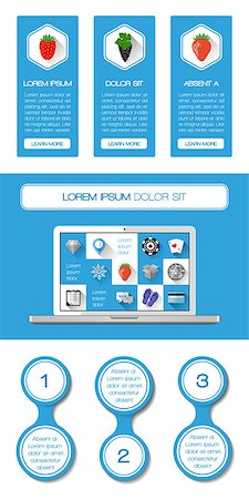 simsearch:400-06880792,k - Ui, infographics and web elements including flat design. Vector illustration. Stock Photo - Budget Royalty-Free & Subscription, Code: 400-07305817