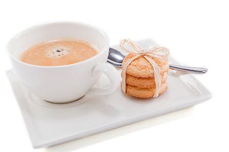 simsearch:400-07305144,k - fresh aromatic coffee and cookies on wooden table Stock Photo - Budget Royalty-Free & Subscription, Code: 400-07307192