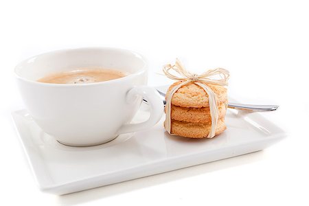 simsearch:400-07305144,k - fresh aromatic coffee and cookies on wooden table Stock Photo - Budget Royalty-Free & Subscription, Code: 400-07307193