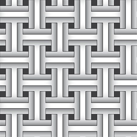 simsearch:400-08627385,k - Weaving monochrome abstract graphic pattern - vector background Stock Photo - Budget Royalty-Free & Subscription, Code: 400-07307494