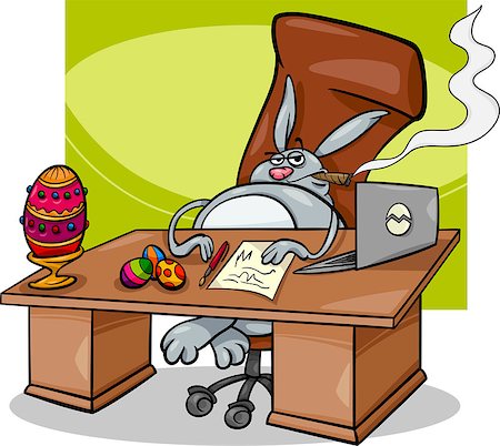 faberge eggs - Cartoon Concept Humor Illustration of Funny Easter Bunny Businessman in his Office Stock Photo - Budget Royalty-Free & Subscription, Code: 400-07308029