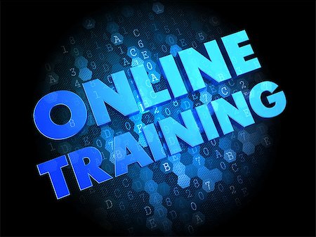 simsearch:400-06744483,k - Online Training  - the Words in Blue Color on Dark Digital Background. Stock Photo - Budget Royalty-Free & Subscription, Code: 400-07308234