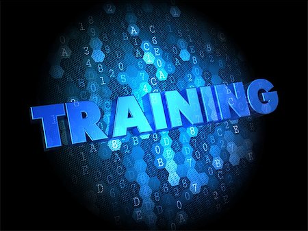 simsearch:400-06744483,k - Training in Blue Color on Dark Digital Background. Stock Photo - Budget Royalty-Free & Subscription, Code: 400-07308264