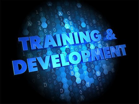 simsearch:400-06744483,k - Training and Development in Blue Color on Dark Digital Background. Stock Photo - Budget Royalty-Free & Subscription, Code: 400-07308262