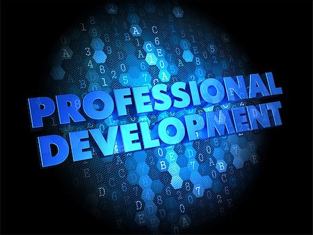 simsearch:400-06744483,k - Professional Development in Blue Color on Dark Digital Background. Stock Photo - Budget Royalty-Free & Subscription, Code: 400-07308281