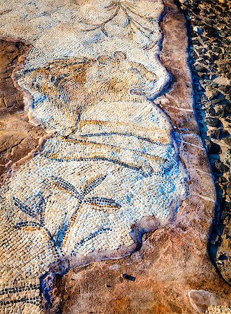 simsearch:400-06642892,k - Fragment of floor mosaic in the city of Beit She'an in Israel Stock Photo - Budget Royalty-Free & Subscription, Code: 400-07309280