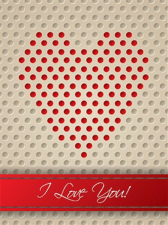 simsearch:400-05897213,k - Valentine day greeting card design with heart shaped dots Stock Photo - Budget Royalty-Free & Subscription, Code: 400-07309572