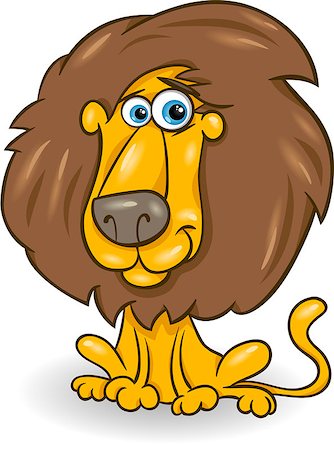 simsearch:400-08255624,k - Cartoon Illustration of Big African Lion Animal Stock Photo - Budget Royalty-Free & Subscription, Code: 400-07309628