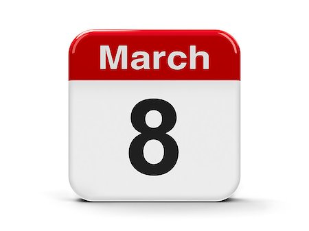 simsearch:400-07418602,k - Calendar web button - Eighth of March, three-dimensional rendering Stock Photo - Budget Royalty-Free & Subscription, Code: 400-07309741