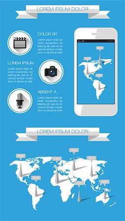 simsearch:400-06880792,k - Ui, infographics and web elements including flat design. Vector illustration. Stock Photo - Budget Royalty-Free & Subscription, Code: 400-07309829