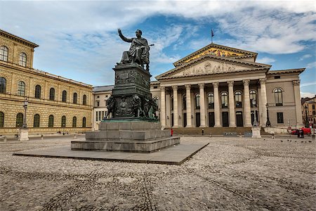 simsearch:400-07309915,k - The National Theatre of Munich, Located at Max-Joseph-Platz Square in Munich, Bavaria, Germany Stock Photo - Budget Royalty-Free & Subscription, Code: 400-07309915