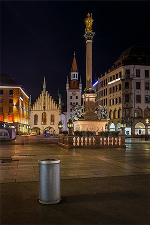 simsearch:400-07309915,k - Old Town Hall and Marienplatz in Munich at Night, Bavaria, Germany Stock Photo - Budget Royalty-Free & Subscription, Code: 400-07309911