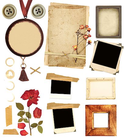 simsearch:400-05892111,k - Collection elements for scrapbooking. Objects isolated on white background Stock Photo - Budget Royalty-Free & Subscription, Code: 400-07300577