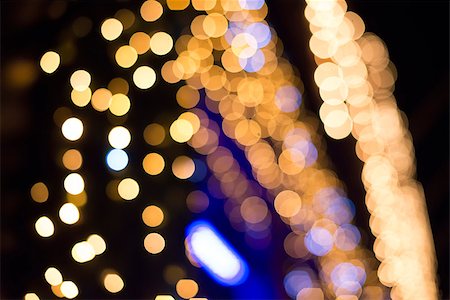 Christmas lights in shopping center. Bokeh Stock Photo - Budget Royalty-Free & Subscription, Code: 400-07300836