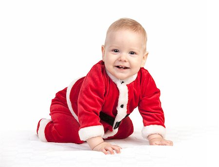 Happy little baby boy in Santa costume Stock Photo - Budget Royalty-Free & Subscription, Code: 400-07301686