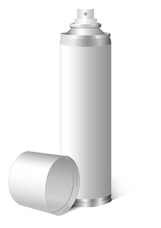 spraycan isolated on white in vector Stock Photo - Budget Royalty-Free & Subscription, Code: 400-07302418