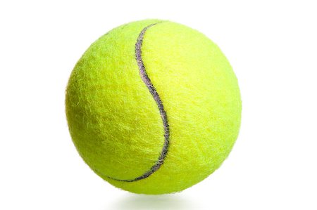 simsearch:400-04833689,k - close-up shot yellow tennis ball on a white background Stock Photo - Budget Royalty-Free & Subscription, Code: 400-07303295