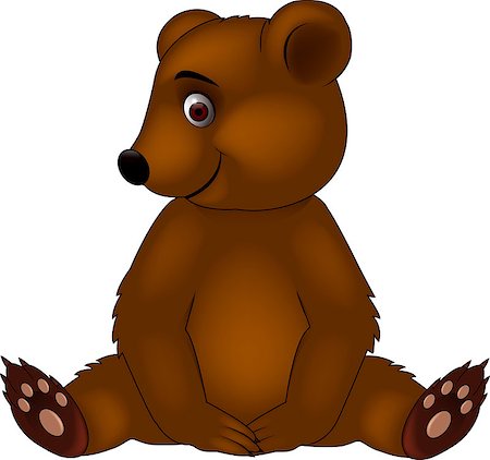 simsearch:400-06633746,k - Vector illustration of funny baby bear Stock Photo - Budget Royalty-Free & Subscription, Code: 400-07314526