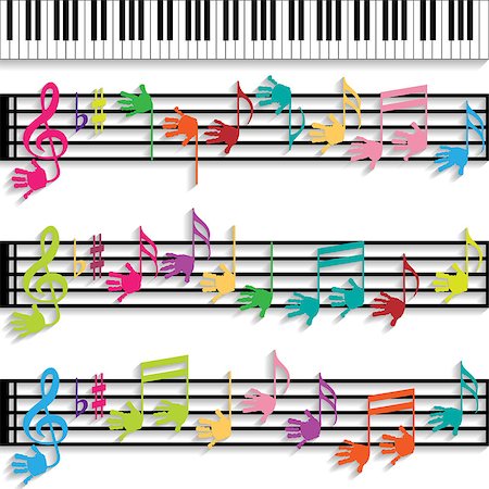 simsearch:400-04570412,k - Illustration of children's musical notes as children's music. Stock Photo - Budget Royalty-Free & Subscription, Code: 400-07316183