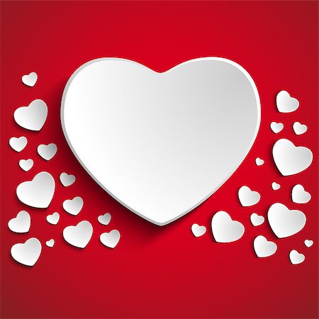 Vector - Valentine Day Heart on Red  Background Stock Photo - Budget Royalty-Free & Subscription, Code: 400-07317172