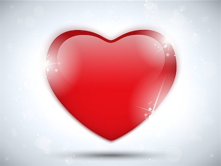 simsearch:400-05897213,k - Vector - Glass Red Glossy Heart Stock Photo - Budget Royalty-Free & Subscription, Code: 400-07317173