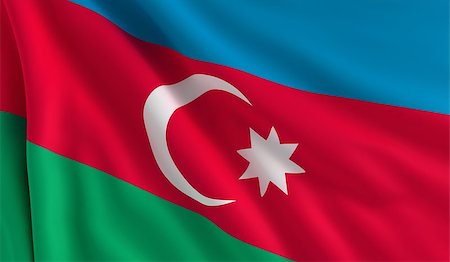 simsearch:400-06086537,k - A flag of Azerbaijan in the wind Stock Photo - Budget Royalty-Free & Subscription, Code: 400-07318122