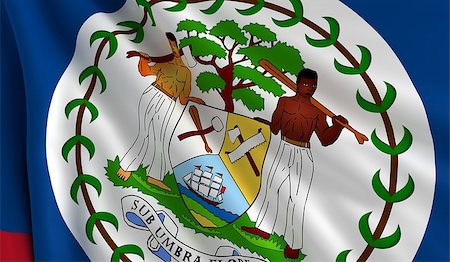 simsearch:400-06086537,k - A flag of Belize in the wind Stock Photo - Budget Royalty-Free & Subscription, Code: 400-07318134
