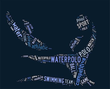 simsearch:400-05730554,k - waterpolo word cloud with blue wordings on blue background Stock Photo - Budget Royalty-Free & Subscription, Code: 400-07318582