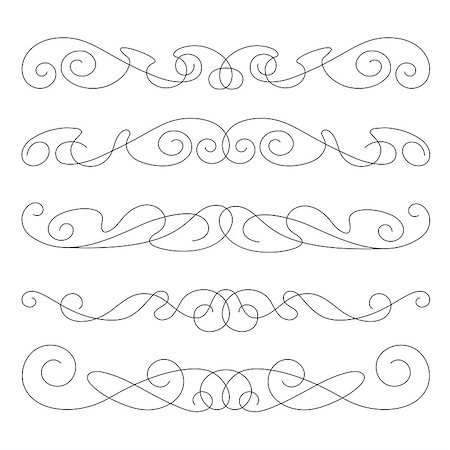 simsearch:400-06383976,k - Vector set of decorative elements, border and page rules frame Stock Photo - Budget Royalty-Free & Subscription, Code: 400-07311937