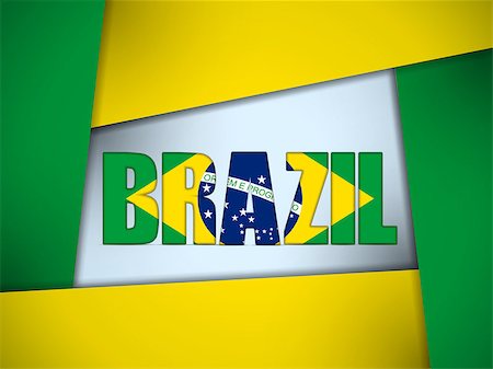 simsearch:400-07544917,k - Vector - Brazil 2014 Letters with Brazilian Flag Stock Photo - Budget Royalty-Free & Subscription, Code: 400-07312109