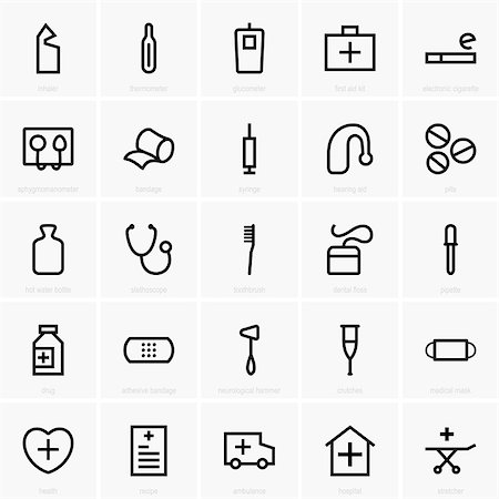 stethoscope icon - Set of Medical icons Stock Photo - Budget Royalty-Free & Subscription, Code: 400-07312202