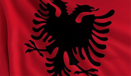 simsearch:400-06389956,k - A flag of Albania in the wind Photographie de stock - Aubaine LD & Abonnement, Code: 400-07313150