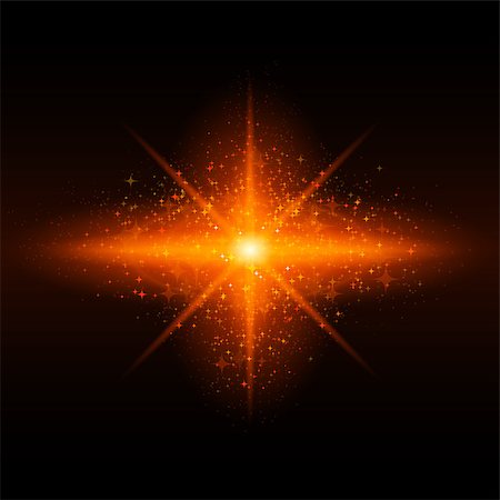 simsearch:400-07516434,k - Orange glowing galaxy with bright flare in centre on black background. Stock Photo - Budget Royalty-Free & Subscription, Code: 400-07313273