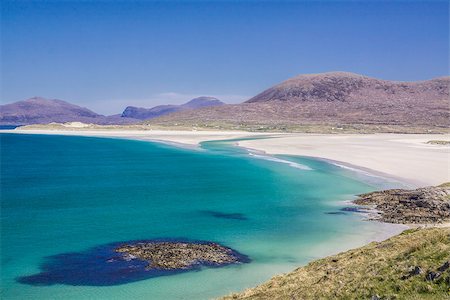 Picturesque empty white sand beach on Isle of Lewis in Scotland Stock Photo - Budget Royalty-Free & Subscription, Code: 400-07328723